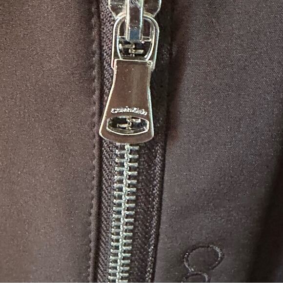 Calvin Klein Black Hooded Trench Coat Soft Shell Rain Jacket / Parka M - Picture 7 of 13